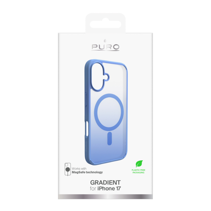 Puro - Puro iPhone 17 Mobilskal Magsafe Gradient TPU - Blå