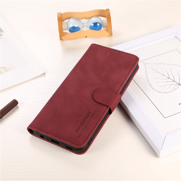 KHAZNEH - KhAZNEH OnePlus Nord CE 3 Lite Plånboksfodral Textured Flip - Röd