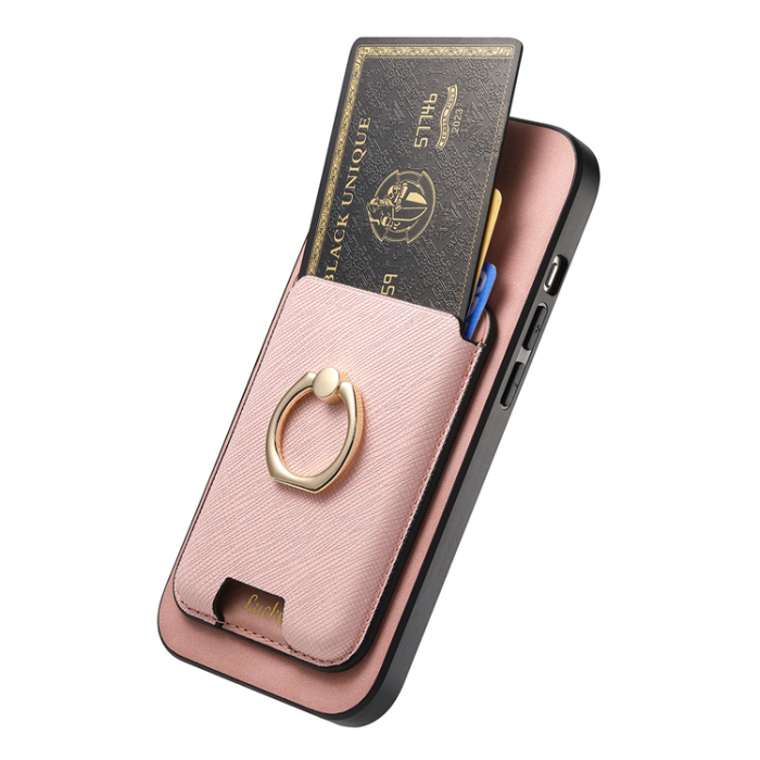A-One Brand - iPhone 17 Air Mobilskal MagSafe Korthållare Kickstand - Roséguld