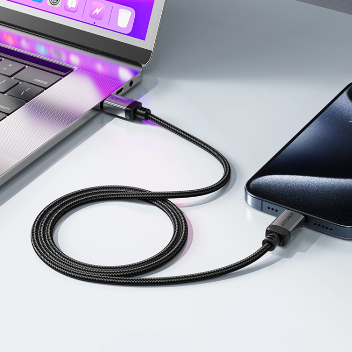 Acefast - Acefast USB-C - USB-C 3A Kabel 1.2m 480Mb/s - Svart