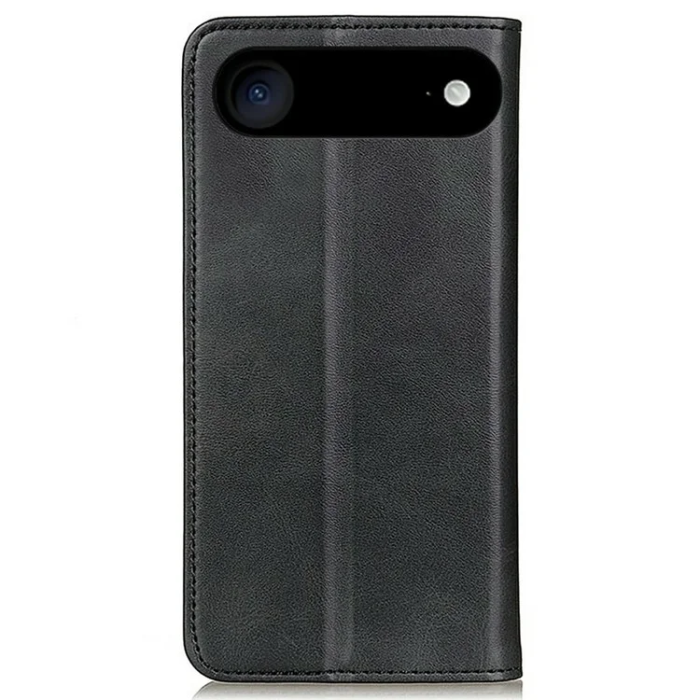 A-One Brand - iPhone 17 Air Plånboksfodral Äkta läder - Svart