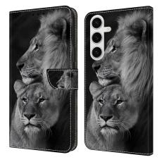 OEM - Samsung Galaxy S26 Pl&aring;nboksfodral Magnetisk 3D M&ouml;nster Konstl&auml;der - Couple Lions
