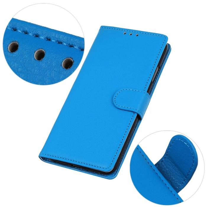 OEM - Samsung Galaxy S26 Ultra Fodral PU Läder Litchi Textur - Blå