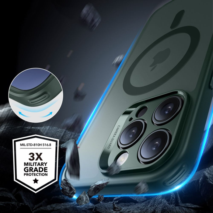 ESR - ESR iPhone 16 Pro Mobilskal Magsafe Classic Pro Set Halolock - Grön