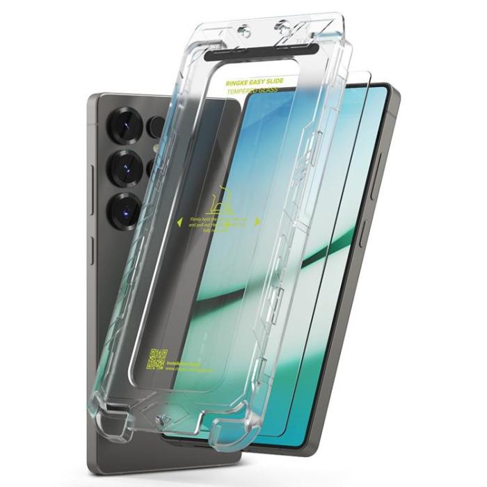 Ringke - [2-Pack] Galaxy S25 Ultra Härdat Glas Skärmskydd Easy Slide