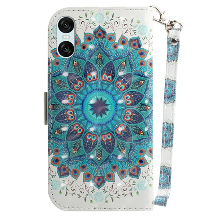 A-One Brand - Sony Xperia 10 VI Plånboksfodral 3D Pattern - Peacock