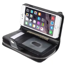 OEM - Detachable 2 in 1 Pl&aring;nboksfodral till Apple iPhone 6 / 6S (Svart)