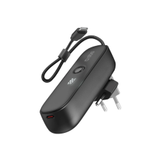 SBS - SBS Hybrid Powerbank 5000mAh 20W PD med Kabel Vikbar Kontakt