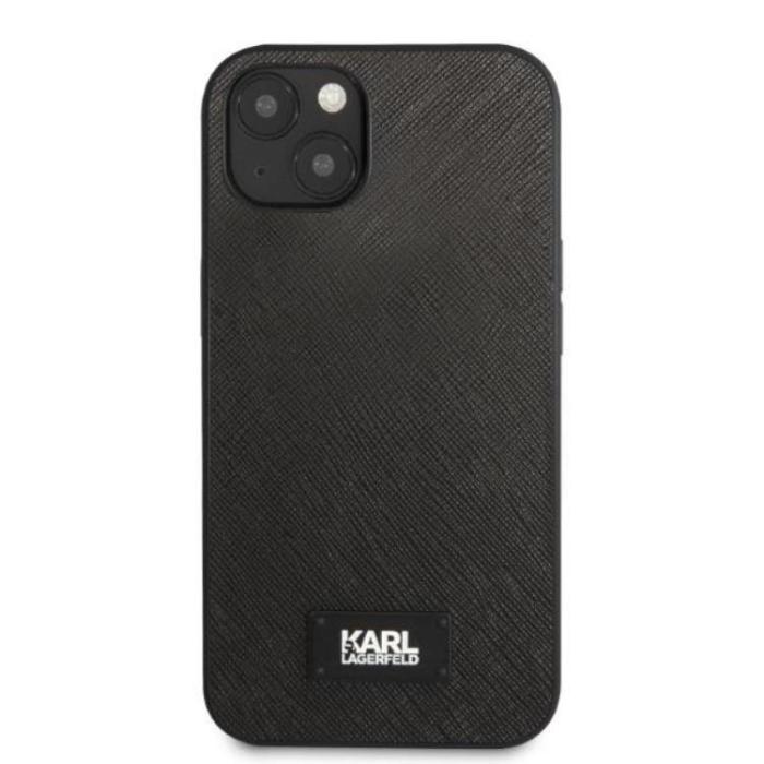 KARL LAGERFELD - Karl Lagerfeld iPhone 13 mini Skal Saffiano Plaque - Svart