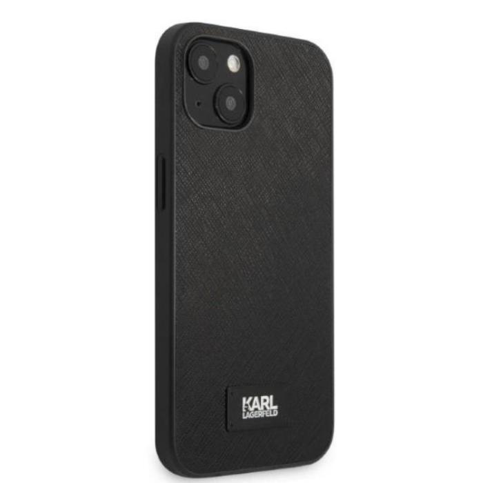 KARL LAGERFELD - Karl Lagerfeld iPhone 13 mini Skal Saffiano Plaque - Svart