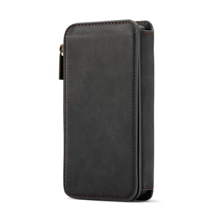 Caseme - CASEME avtagbart Äkta Läder Plånboksfodral iPhone 12 Pro Max - Svart