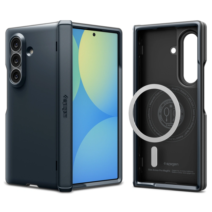 Spigen - Spigen Mobilskal För Galaxy Z Fold 8 Ultra MagSafe Slim Armor Pro - Metal Slate