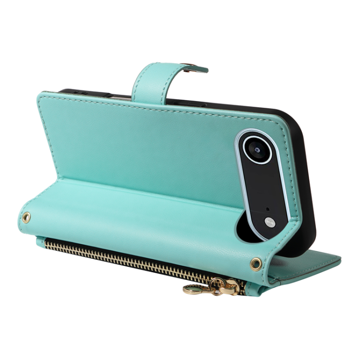 A-One Brand - iPhone Air Plånboksfodral Rhombus Läder - Ljusgrön