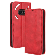 A-One Brand - Nothing Phone (2a) Plus Plånboksfodral Retro Kickstand - Röd