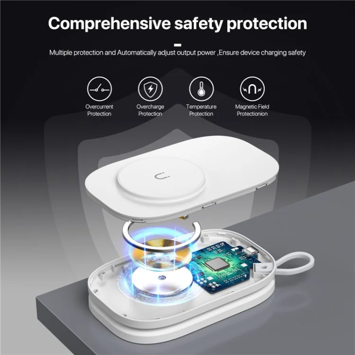 OEM - 3in1 MagSafe Trådlös Laddare iPhone, Apple Watch, Airpods