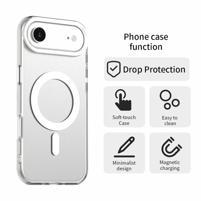 A-One Brand - iPhone 17 Air Mobilskal MagSafe Anti Drop Hybrid - Vit