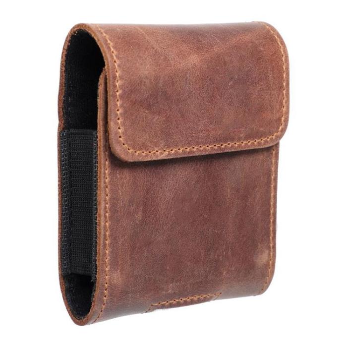 OEM - Galaxy Z Flip 6/5/4 Bältesväska Holster Horizontal Hästläder - Brun