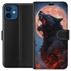 iSecrets - Pl&aring;nboksfodral till Apple iPhone 12 mini med Ylande varg