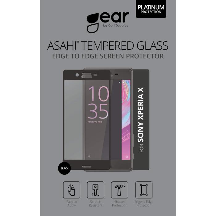 UTGATT1 - GEAR Edge to Edge Härdat Glas 3D Xperia X - Svart