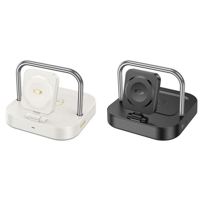 Hoco - Hoco 3in1 Trådlös Laddare Apple Watch, iPhone, Airpods 5W 3A CQ16A - Svart