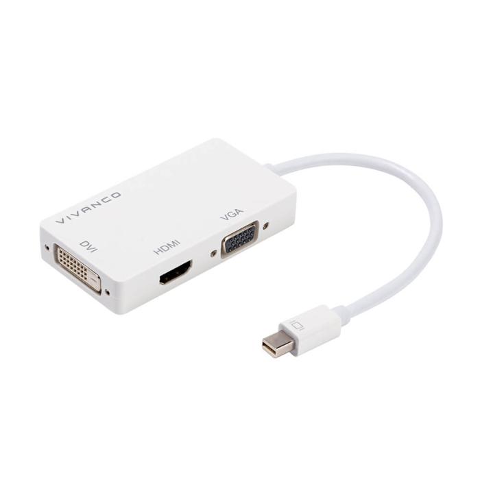 UTGATT1 - Vivanco Mini DisplayPort Adapter HDMI/VGA/DVI - Vit