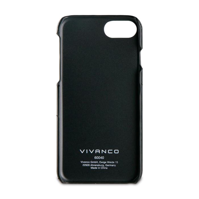 UTGATT1 - Vivanco Läderskal 1-kortfack iPhone 8/7/6 - Svart