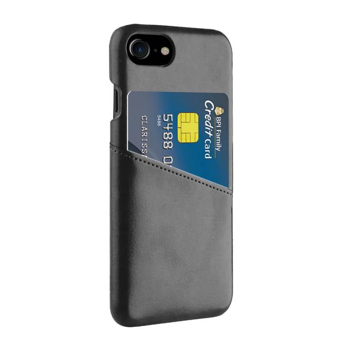 UTGATT1 - Vivanco Läderskal 1-kortfack iPhone 8/7/6 - Svart