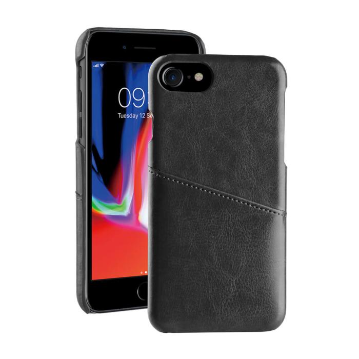 UTGATT1 - Vivanco Läderskal 1-kortfack iPhone 8/7/6 - Svart