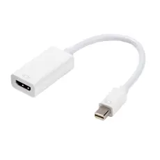 UTGATT1 - Vivanco Dataadapter Mini DisplayPort hane/HDMI hona 0.1m - Vit
