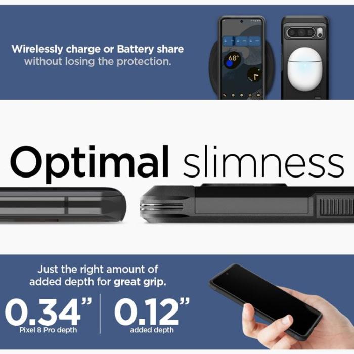 Spigen - Spigen Google Pixel 8 Pro Mobilskal Tough Armor - Svart