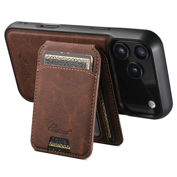 SUTENI - SUTENI iPhone 17 Pro Mobilskal MagSafe Kickstand H16 - Brun