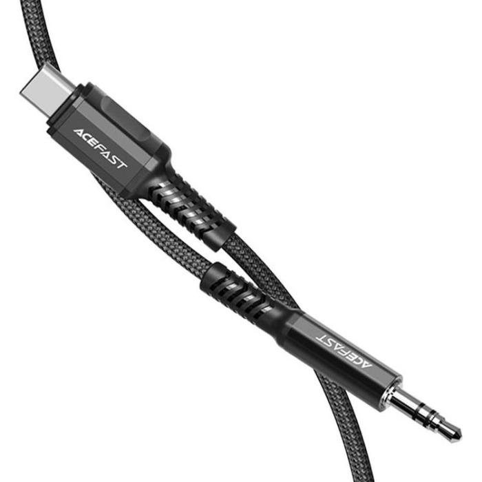 UTGATT1 - Acefast Ljud Typ-C 3.5 mm Mini Jack Kabel 1.2m - Svart