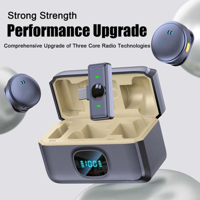 OEM - Livesändning Brusreducering Trådlös 2.4G Lavaliermikrofon Q8