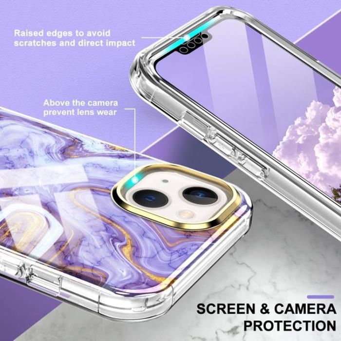 A-One Brand - iPhone 14 Plus Skal 360 Marble - Lila