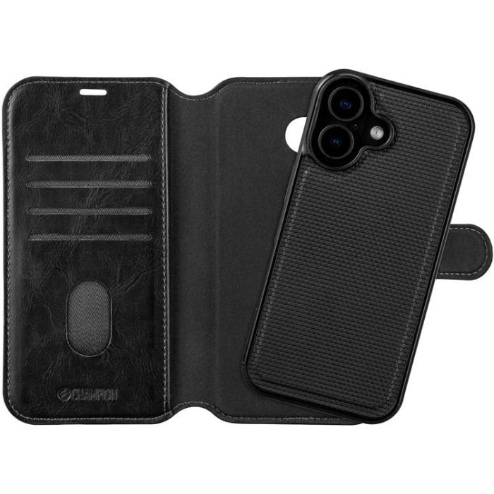 Champion - Champion iPhone 17 Plånboksfodral Slim 2-in-1 - Svart