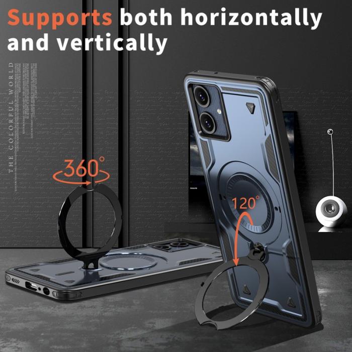 N/A - Mobilskal till Samsung Galaxy A06 4G Plast Militärskydd Kickstand - Blå