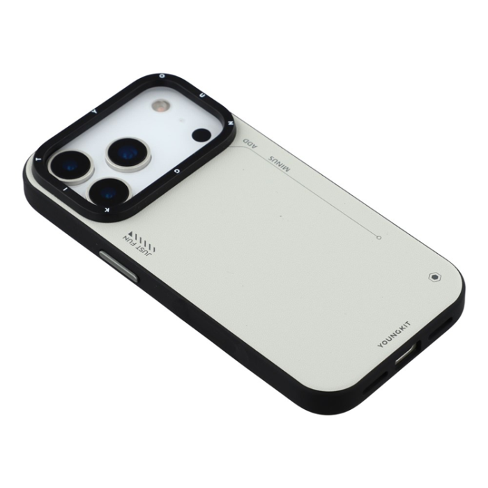 YOUNGKIT - YOUNGKIT iPhone 17 Pro Mobilskal MagSafe PU-Läder - Silver