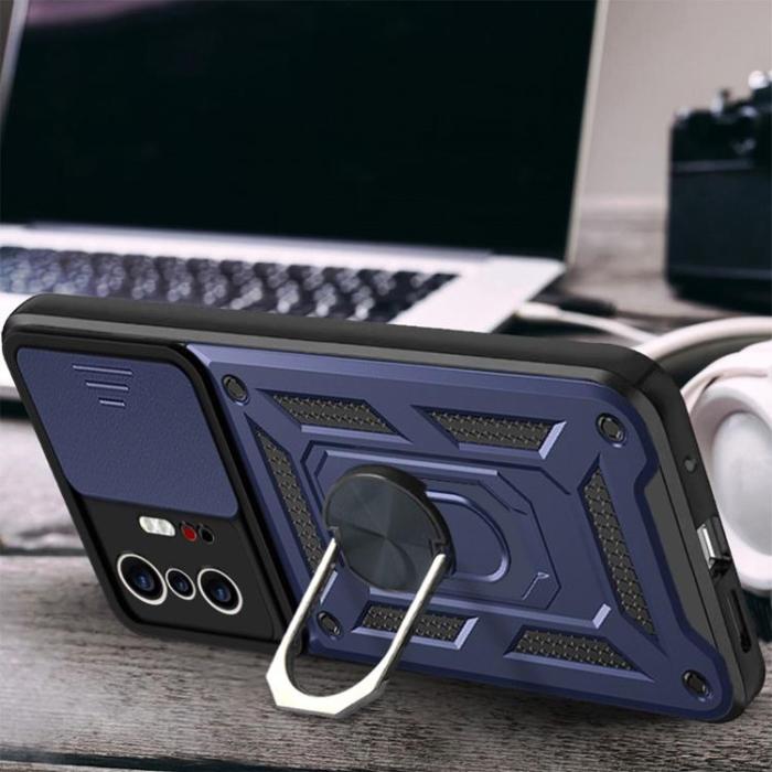 A-One Brand - CamShield Ring Holder Skal Xiaomi 11T / 11T Pro - Blå