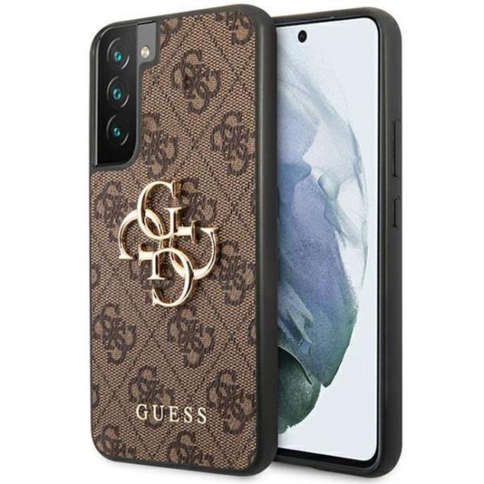 Guess - Guess Galaxy S23 Skal Big Metall Logo - Brun