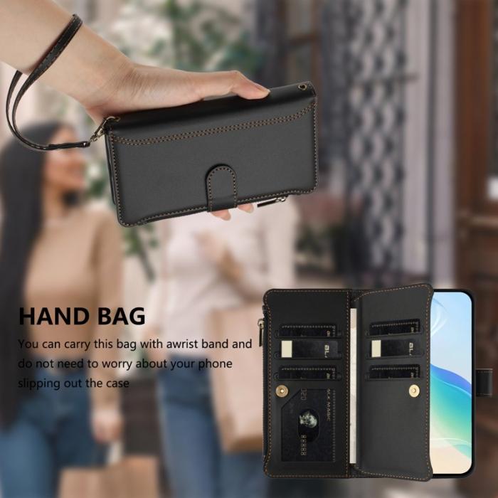OEM - Samsung Galaxy A57 Plånboksfodral Konstläder 9 Kortfack - Svart