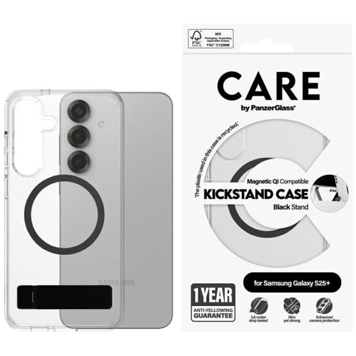 PanzerGlass - CARE By PanzerGlass Galaxy S25 Plus Mobilskal MagSafe QI Kickstand - Svart
