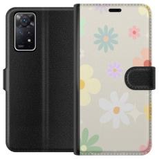 iSecrets - Pl&aring;nboksfodral till Xiaomi Redmi Note 11 Pro 5G med fejdande blommor