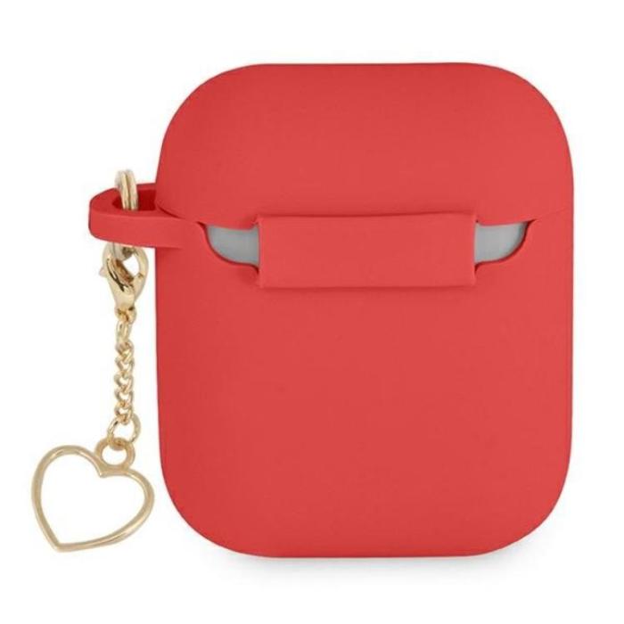 Guess - Guess AirPods Skal Silicone Charm Heart - Röd