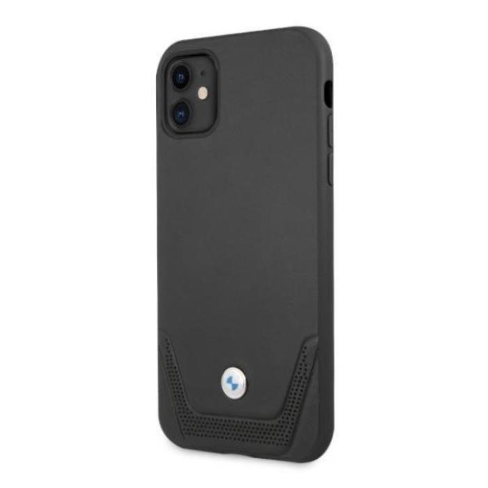 BMW - BMW Läder Perforate iPhone 11 Skal - Svart
