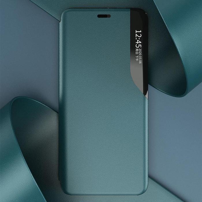 Ruhtel - Eco Läder View Fodral iPhone 13 Mini - Grön