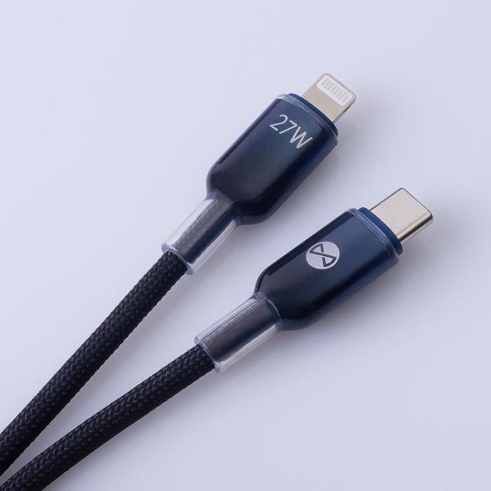 Forever - Forever USB-C Till Lightning 1m 27W Kabel Ombre - Svart