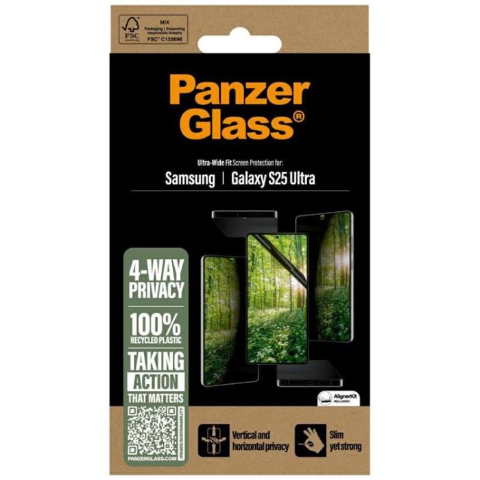 PanzerGlass - PanzerGlass Galaxy S25 Ultra Härdat Glas Skärmskydd Privacy Eco Matrix