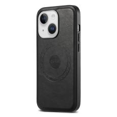 DENIOR - DENIOR iPhone 15 Plus Magnetfodral Konstl&auml;der - Svart