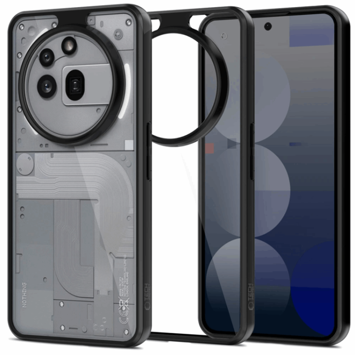 Tech-Protect - Tech-Protect Nothing Phone 3a Pro Mobilskal Magmat - Svart/Clear