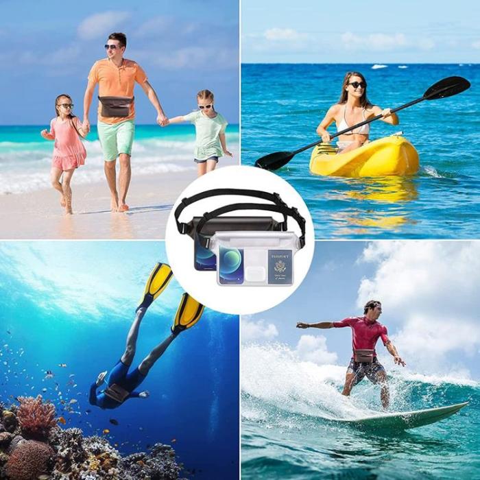 Tech-Protect - Universal Vattentät Midjeväska - Grå/Clear